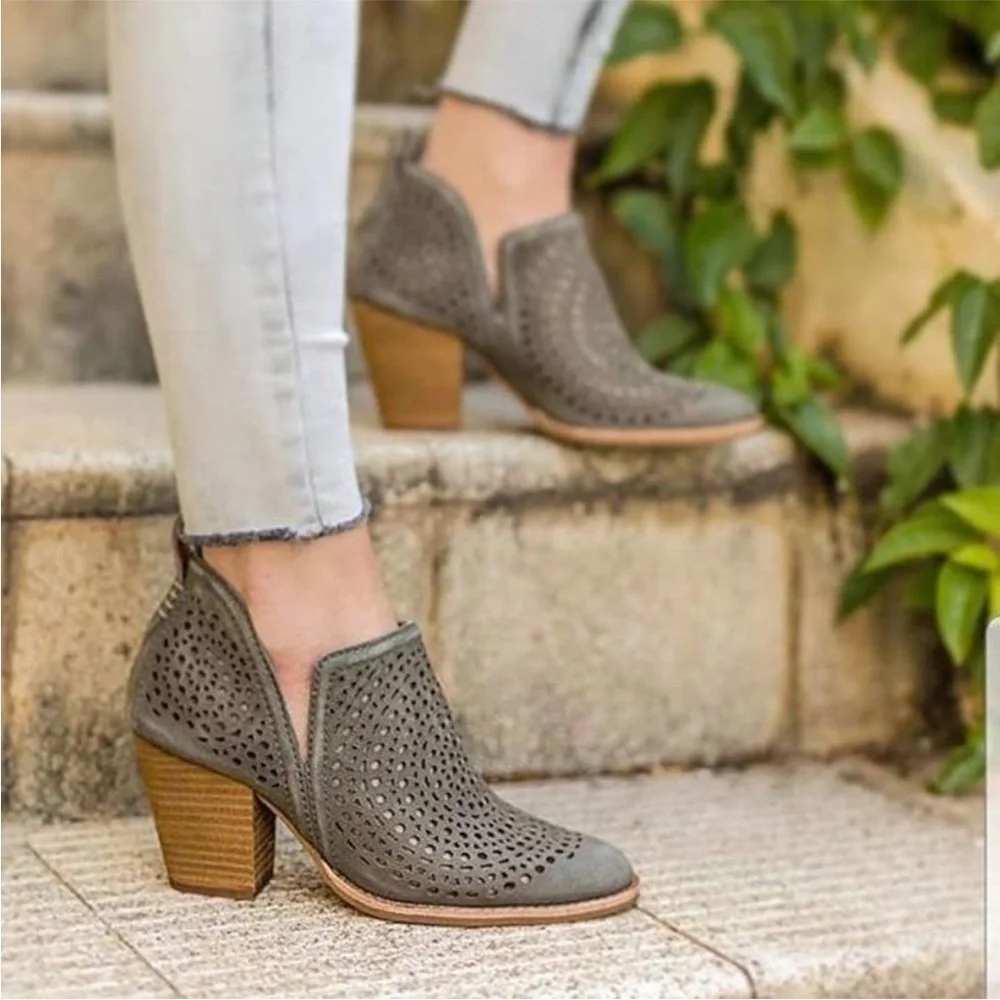 Jeffrey Campbell // Rosalie Cutout Suede Bootie